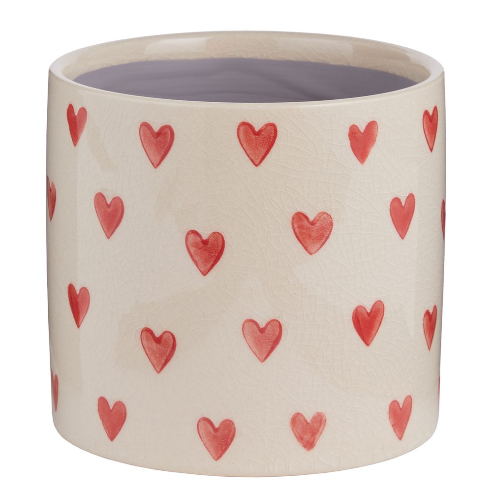 HEARTS & FLOWERS Květináč srdce 14 cm