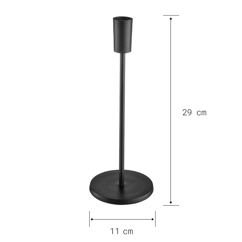 HIGHLIGHT Svícen kovový 29 cm - černá (obrázek 8)