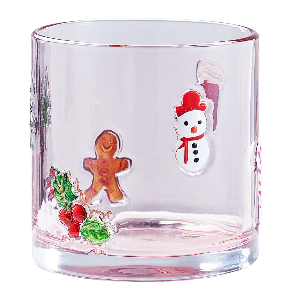 X-MAS Lucerna vánoční" 10 cm - růžová