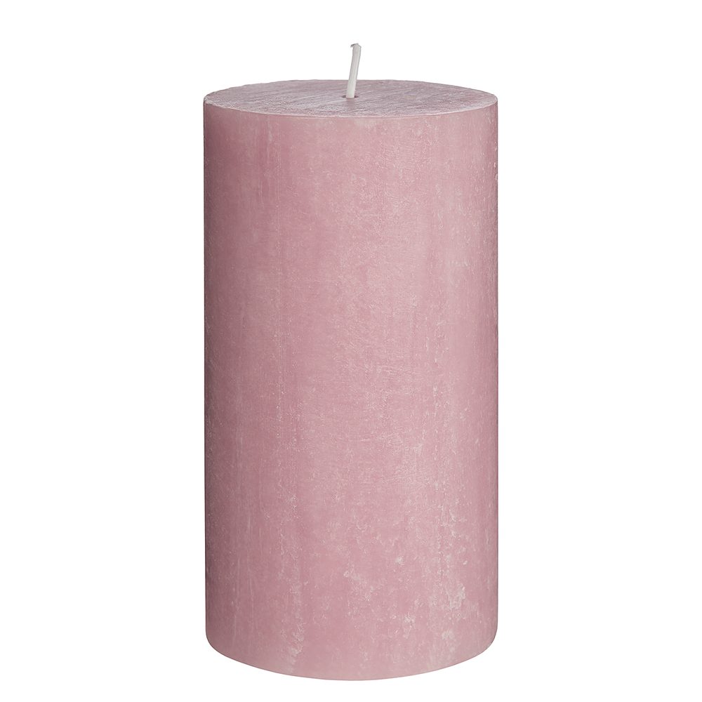 RUSTIC Svíčka 13 cm - sv. růžová