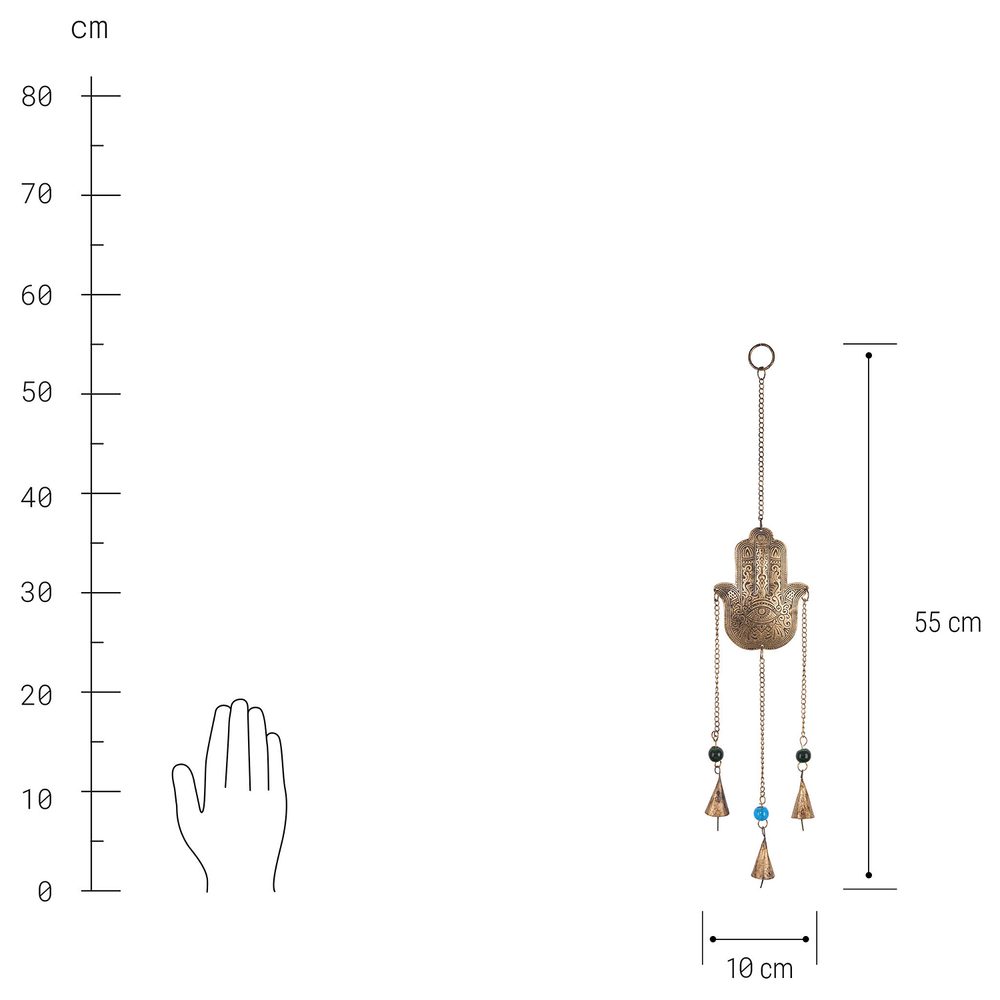 BALI Závěsná dekorace ruka Fatimy 55 cm (obrázek 4)
