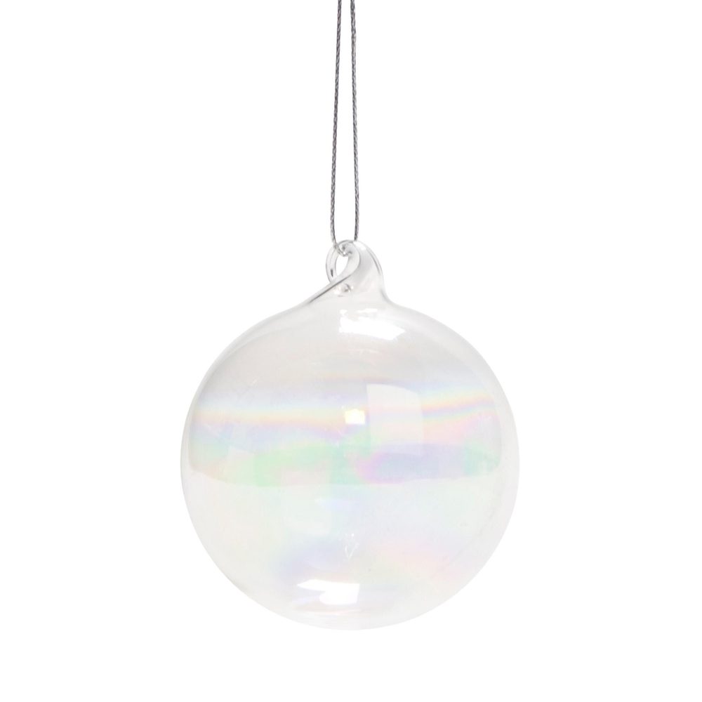 HANG ON Vánoční koule průhledná 10 cm set 4 ks