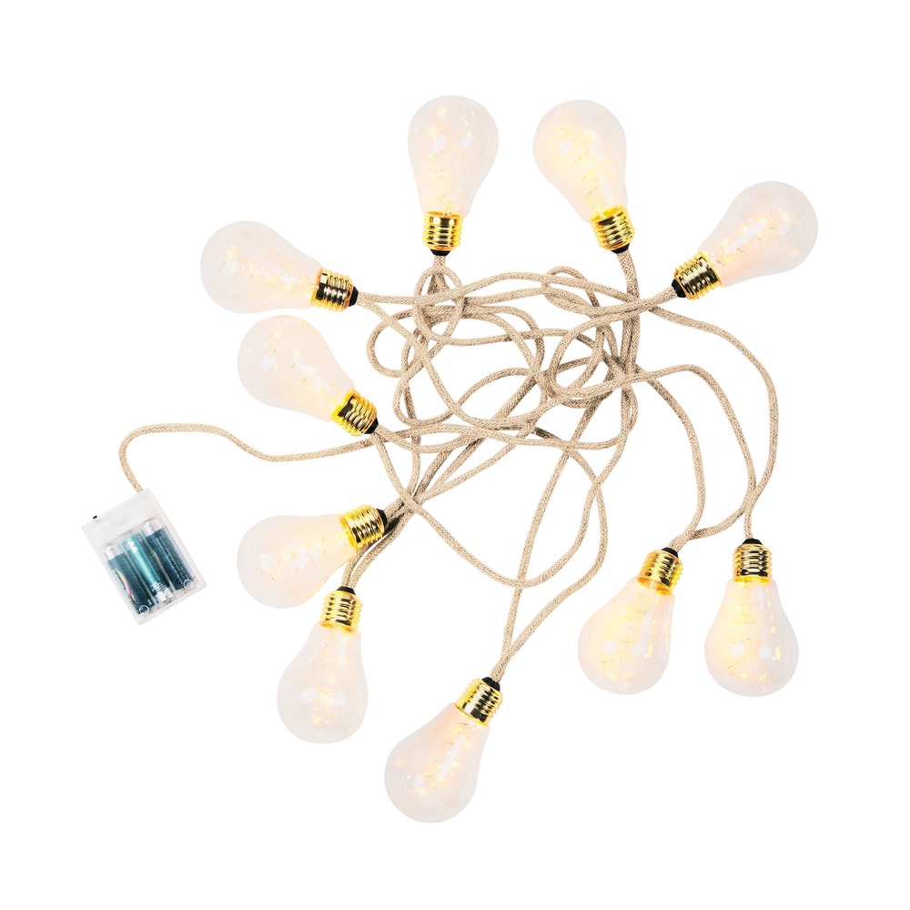BULB LIGHTS Světelný řetěz žárovky 10 světel - přírodní