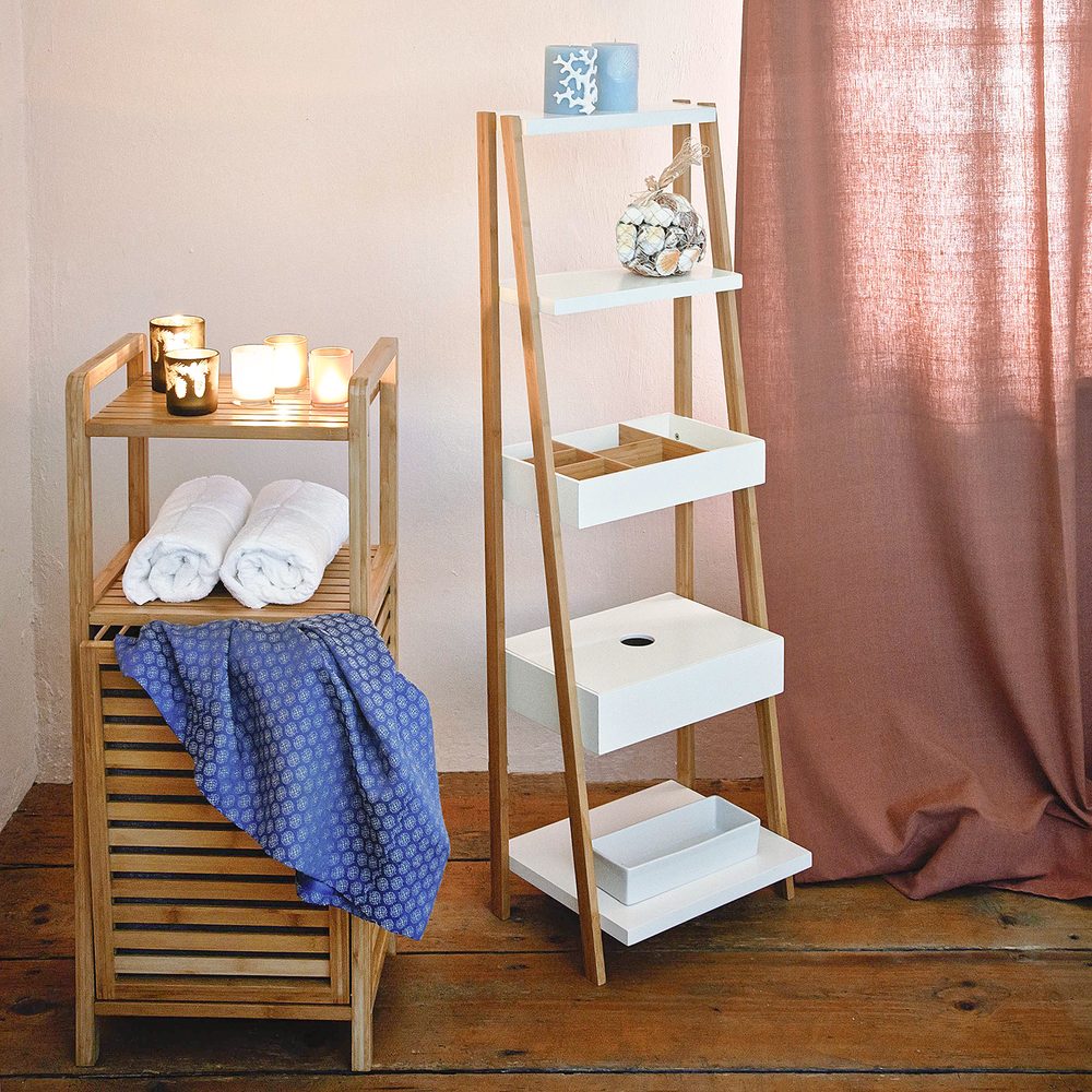 BIG BAMBOO Regál s košem na prádlo (obrázek 4)