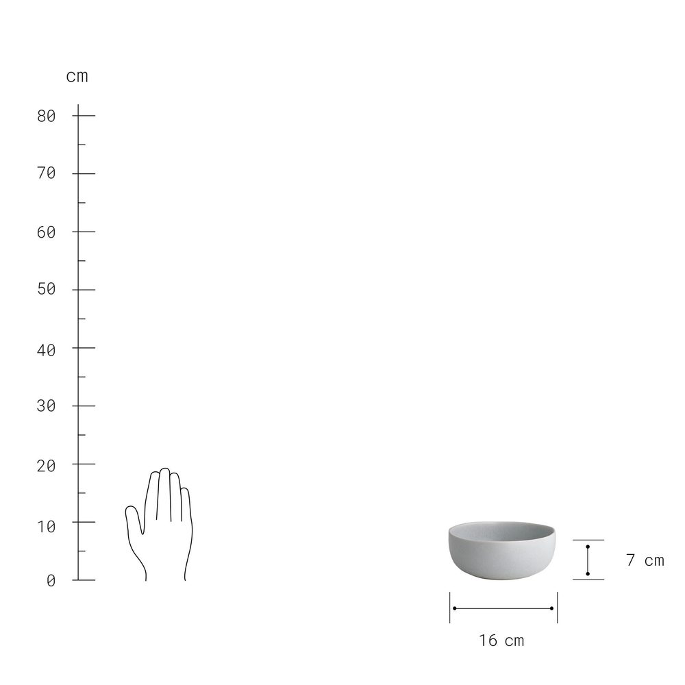 CASA NOVA Sada misek 600 ml set 4 ks - šedá (obrázek 5)