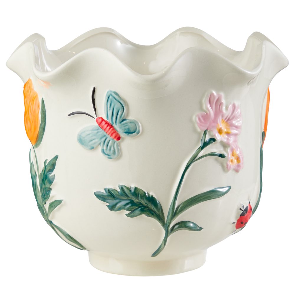 Levně WILDFLOWER Květináč 30 cm - bílá