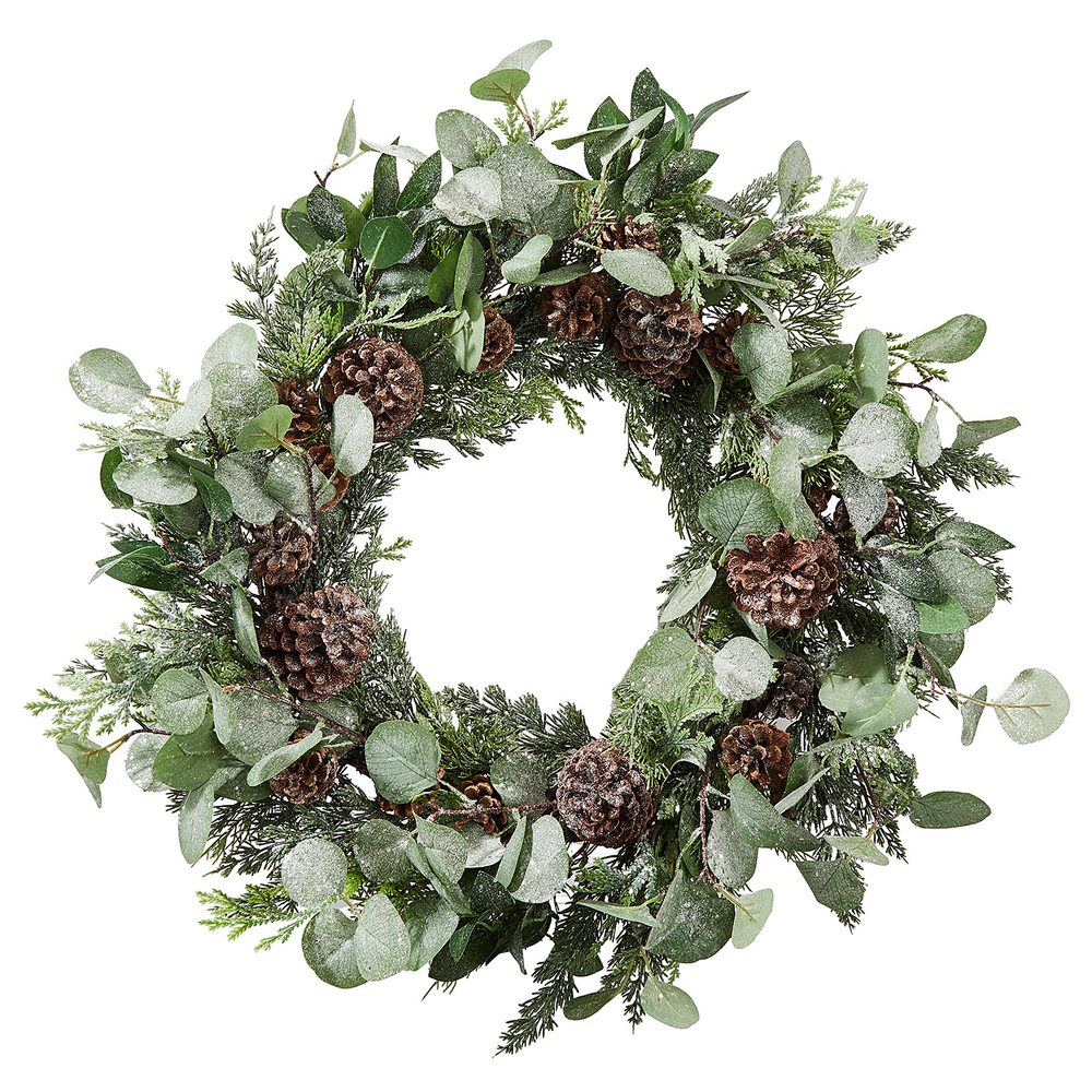 FLORISTA Věnec eukalyptový se šiškami 65 cm