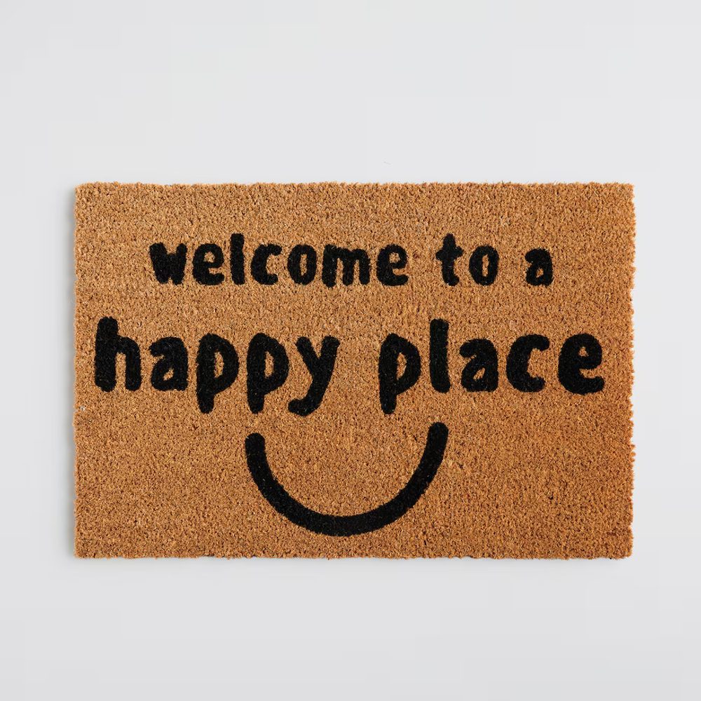 HOME & YOU Rohožka z kokosového vlákna "happy place" 40 x 60 cm