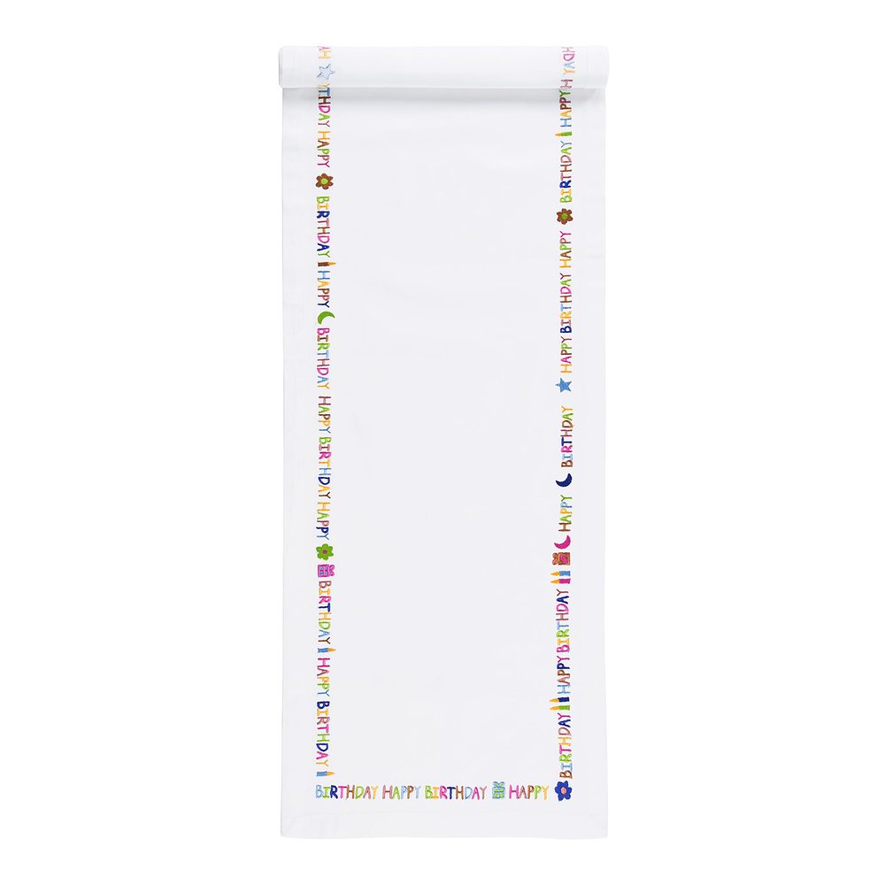 HAPPY BIRTHDAY Běhoun na stůl 40 x 160 cm