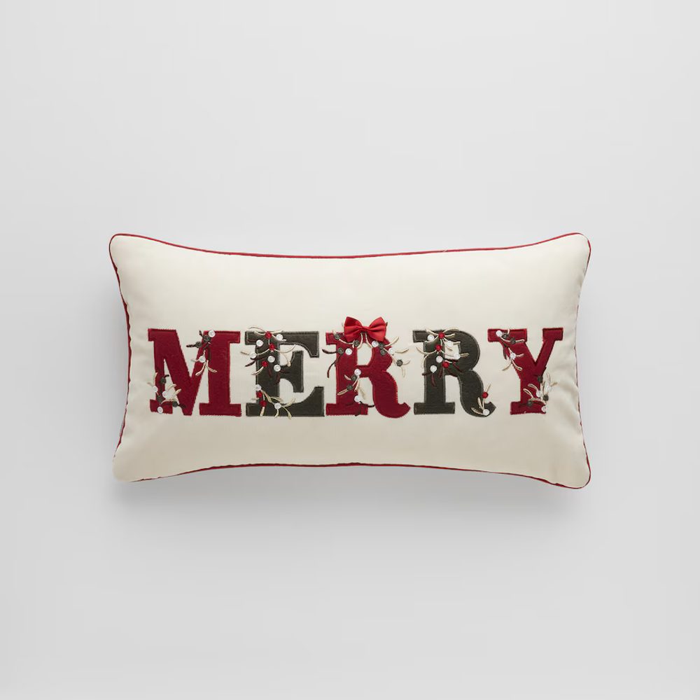 HOME & YOU Povlak na polštář "Merry" 60 x 30 cm - bílá