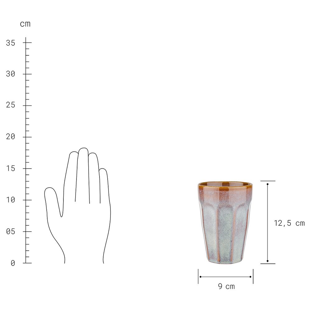 BERGAMO Hrnek Latte macchiato 330 ml - šedohnědá (obrázek 3)