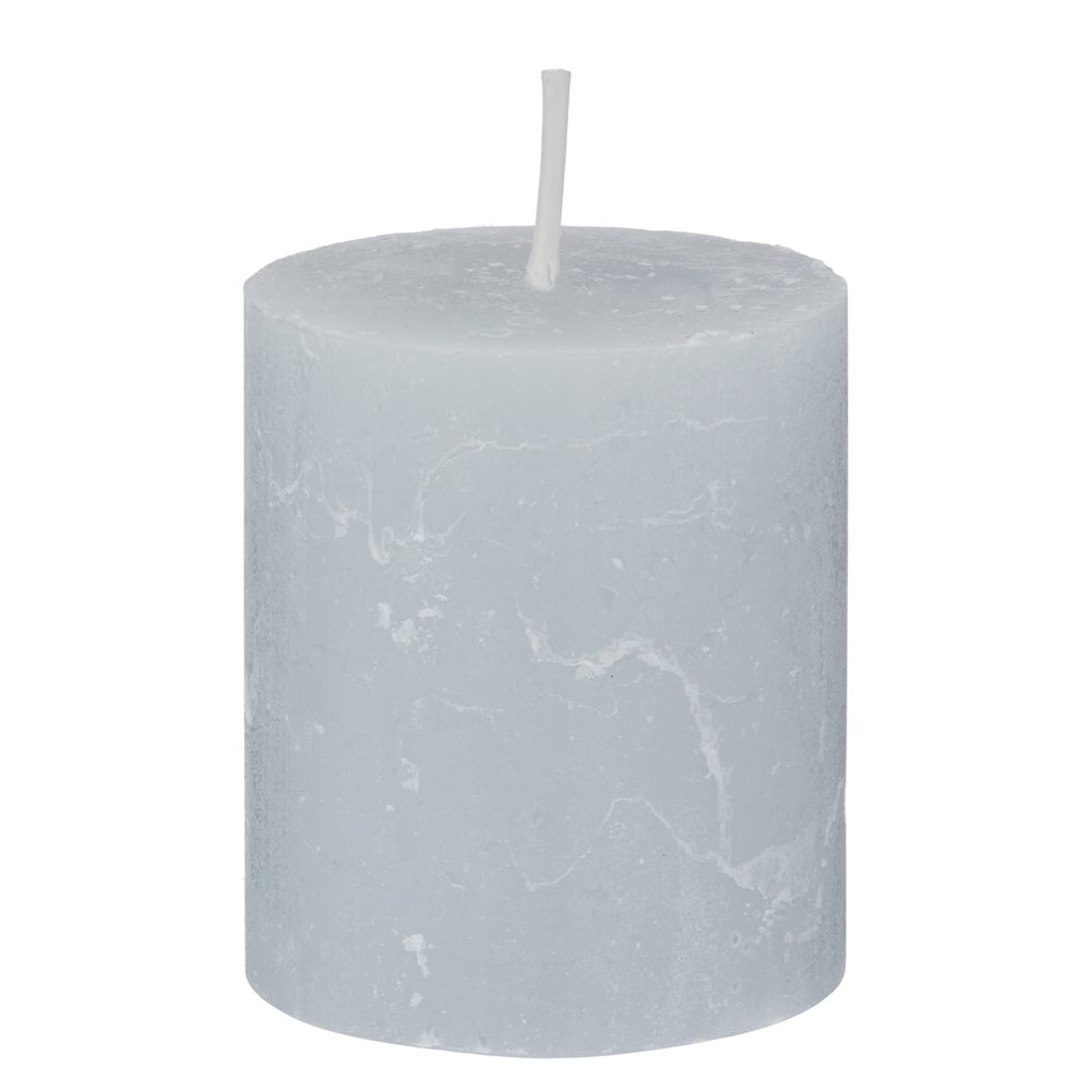 RUSTIC Svíčka 8 cm - sv. šedá