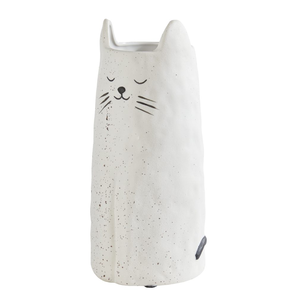 Levně GATO Váza kočka 26 cm - bílá