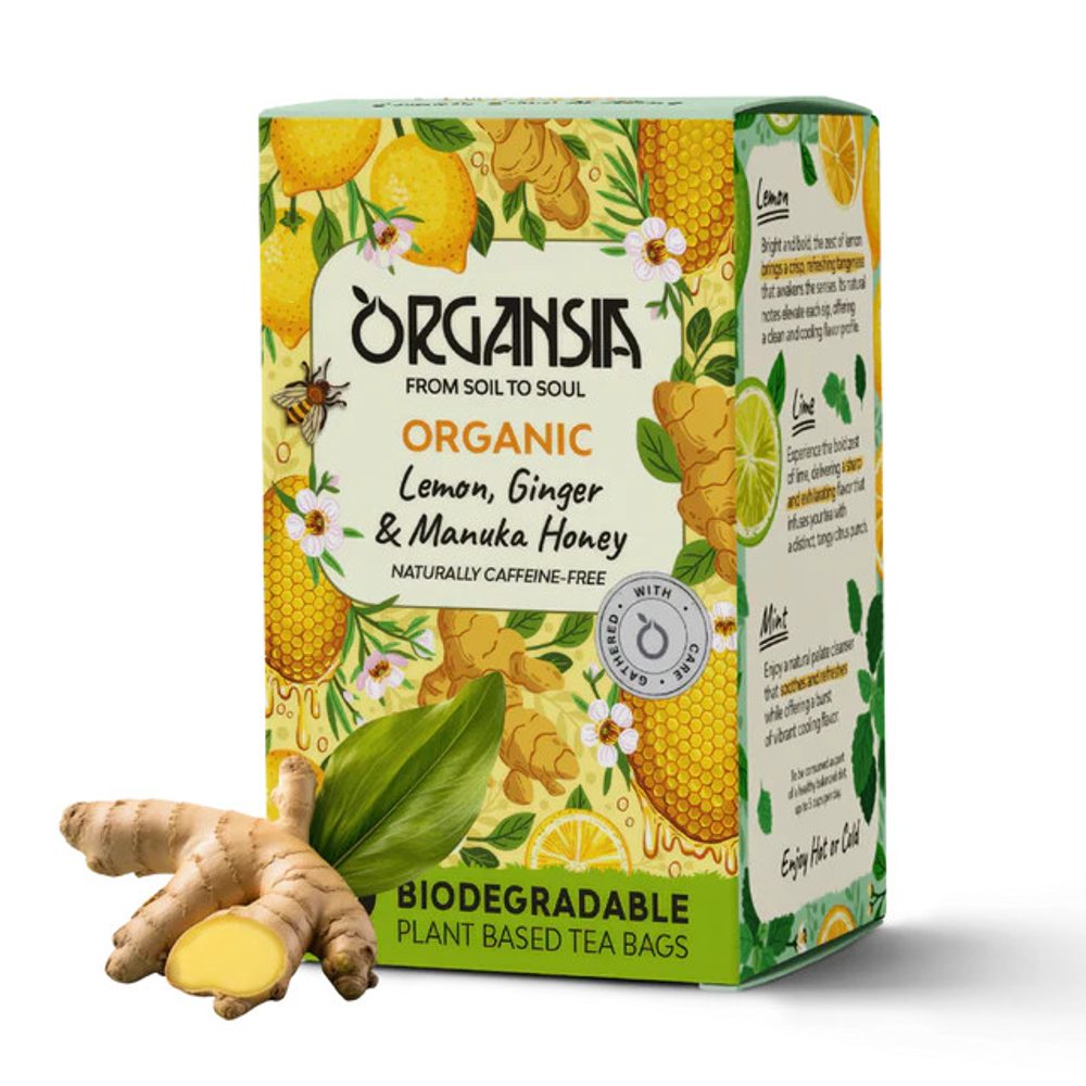 ORGANSIA BIO Čaj citron, zázvor a manukový med 18 ks