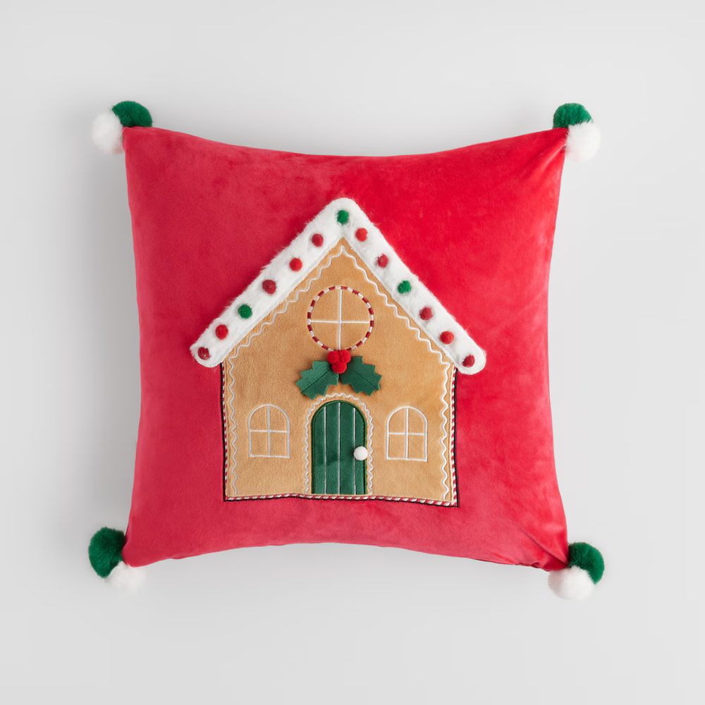 HOME & YOU Povlak na polštář chaloupka 45 x 45 cm - červená