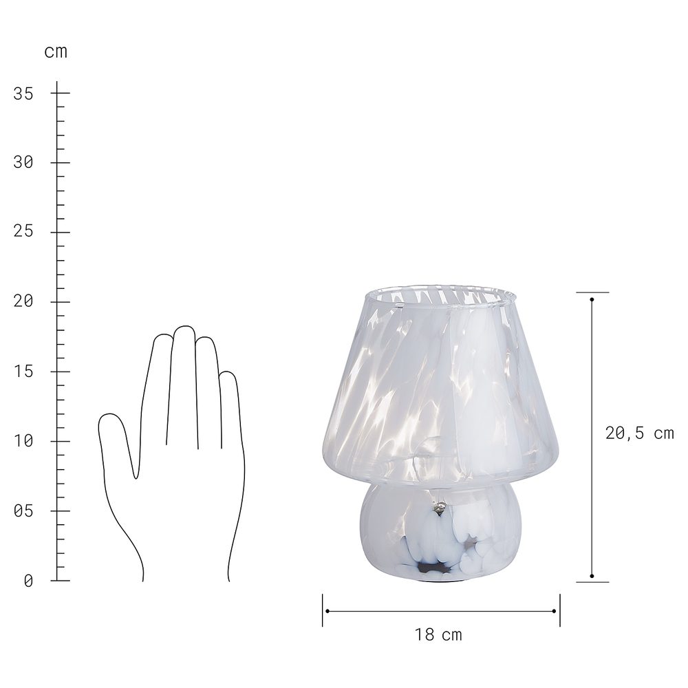 MISS MARBLE LED Lampa 21,5 cm - bílá (obrázek 9)