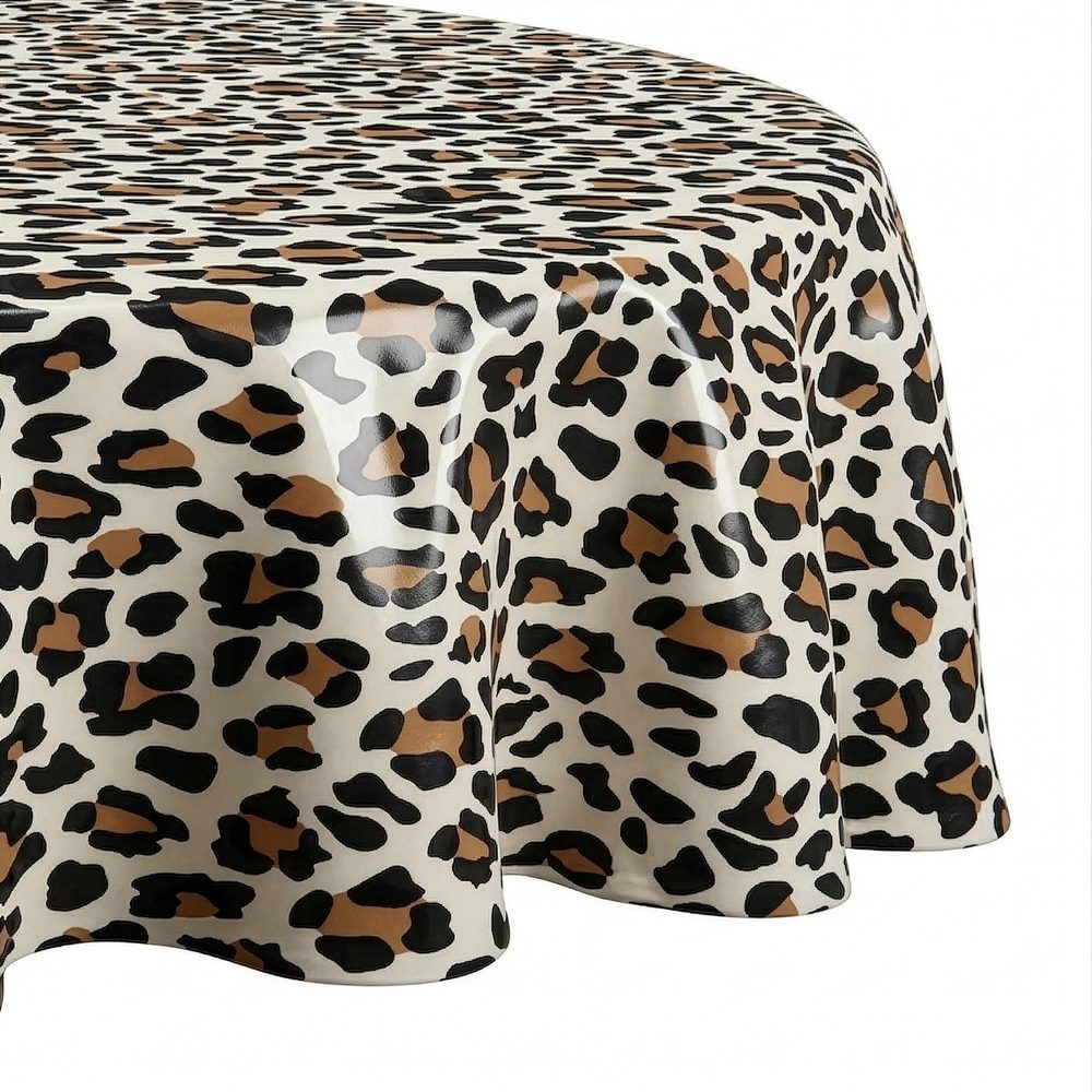 WATERPROOF Ubrus omyvatelný kulatý leopard 140 cm
