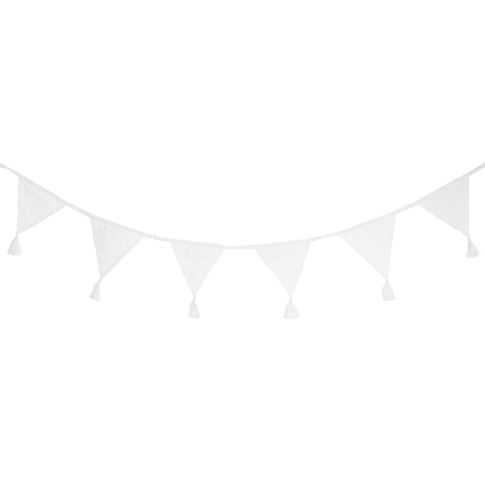 Fotografie MIDSOMMAR Girlanda s třásněmi 600 cm - bílá