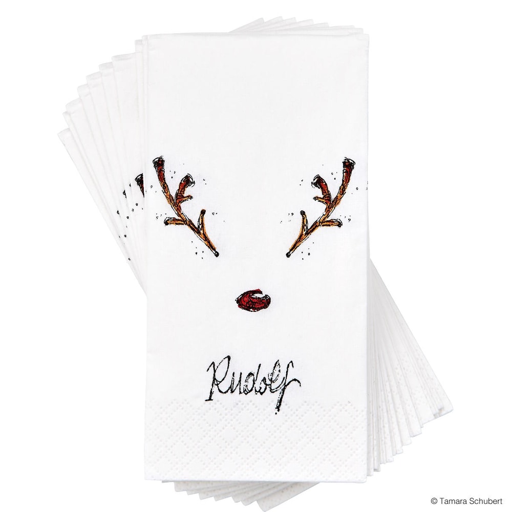 DAWANDA Papírové kapesníčky Rudolf sob