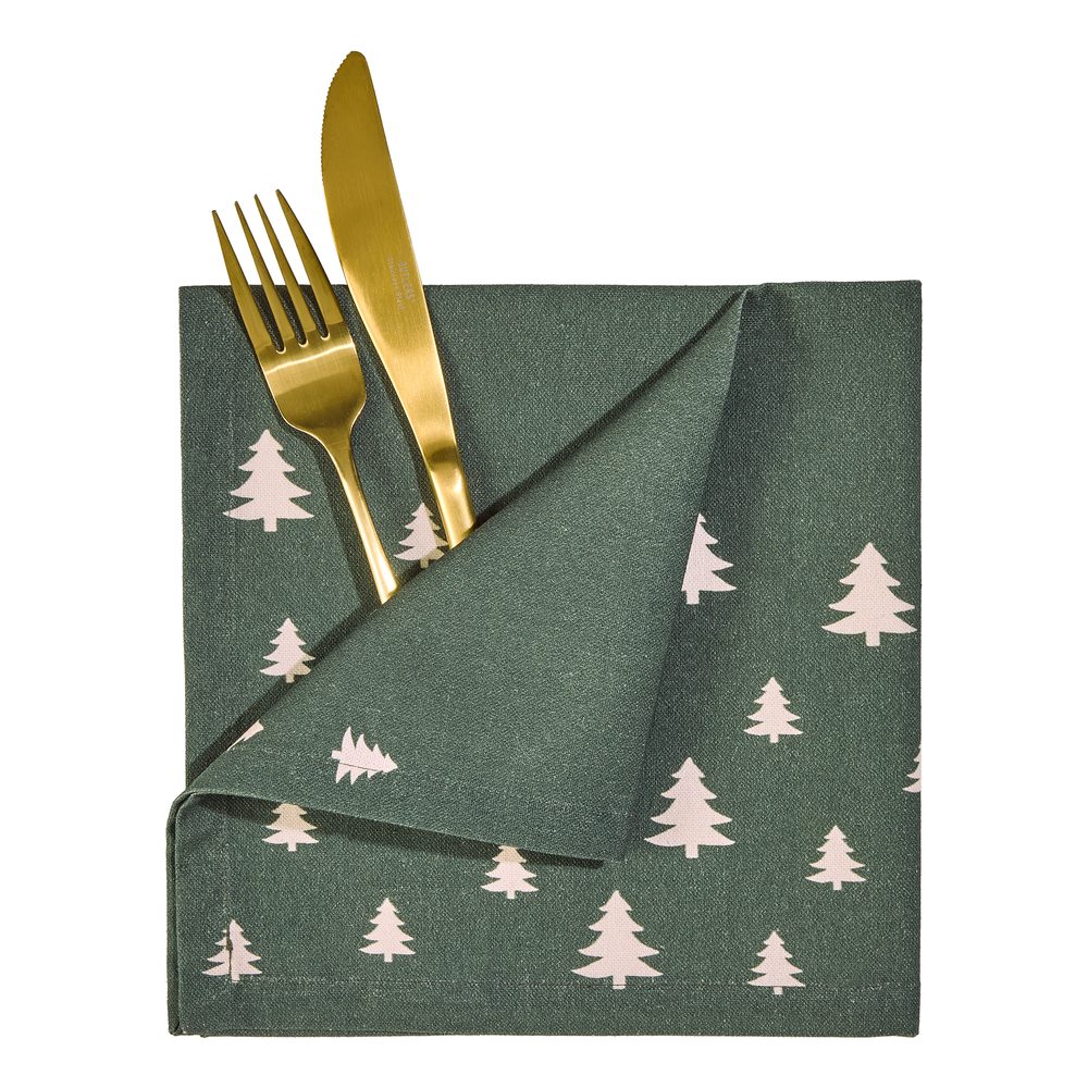 TREES Ubrousek 42 x 42 cm - tm. zelená
