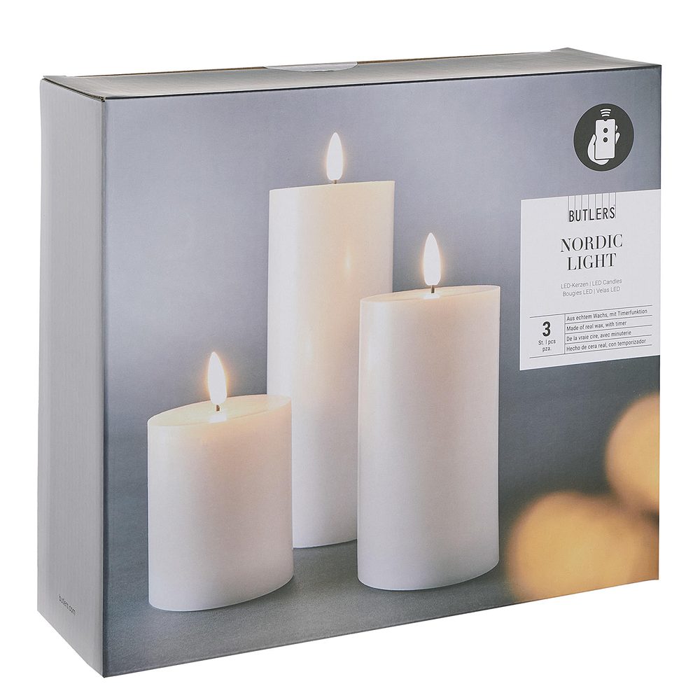 NORDIC LIGHT LED Svíčky 3 ks - bílá (obrázek 10)