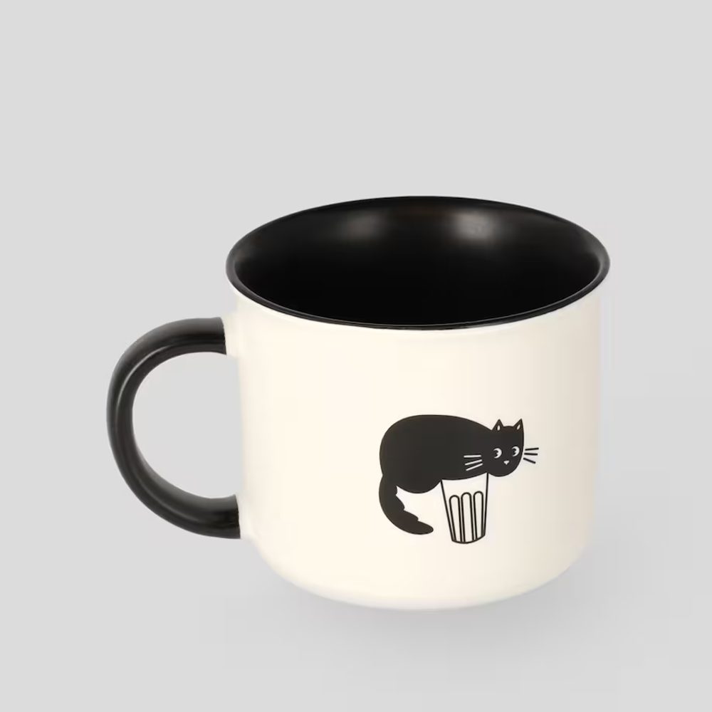 HOME & YOU Hrnek kočka ve sklenici 250 ml - bílá