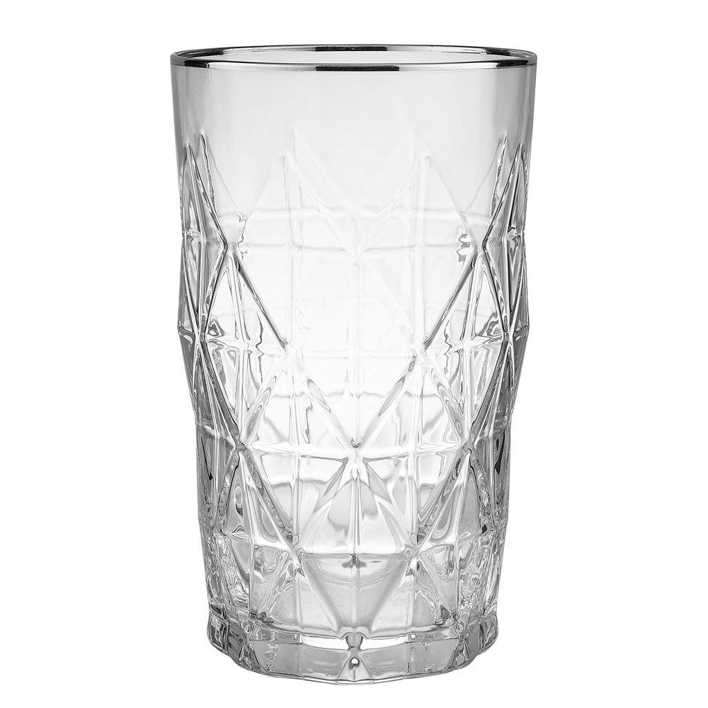 Fotografie UPSCALE Sklenice na long drink se stříbrným okrajem 460 ml A1:P41263