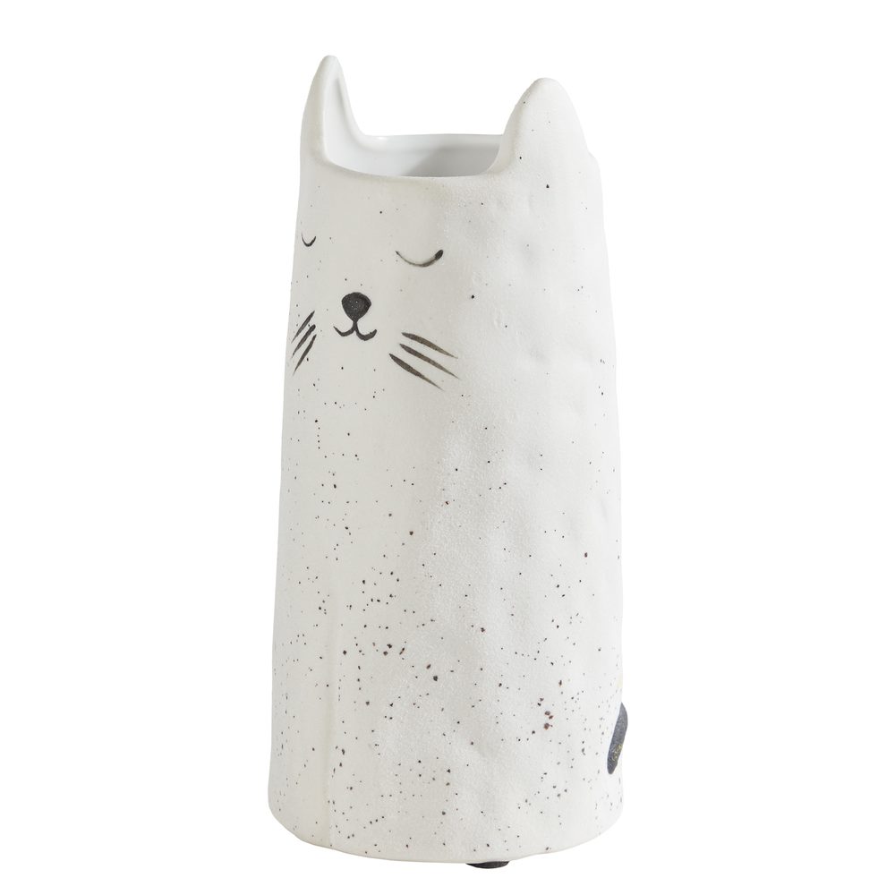 Levně GATO Váza kočka 20 cm - bílá