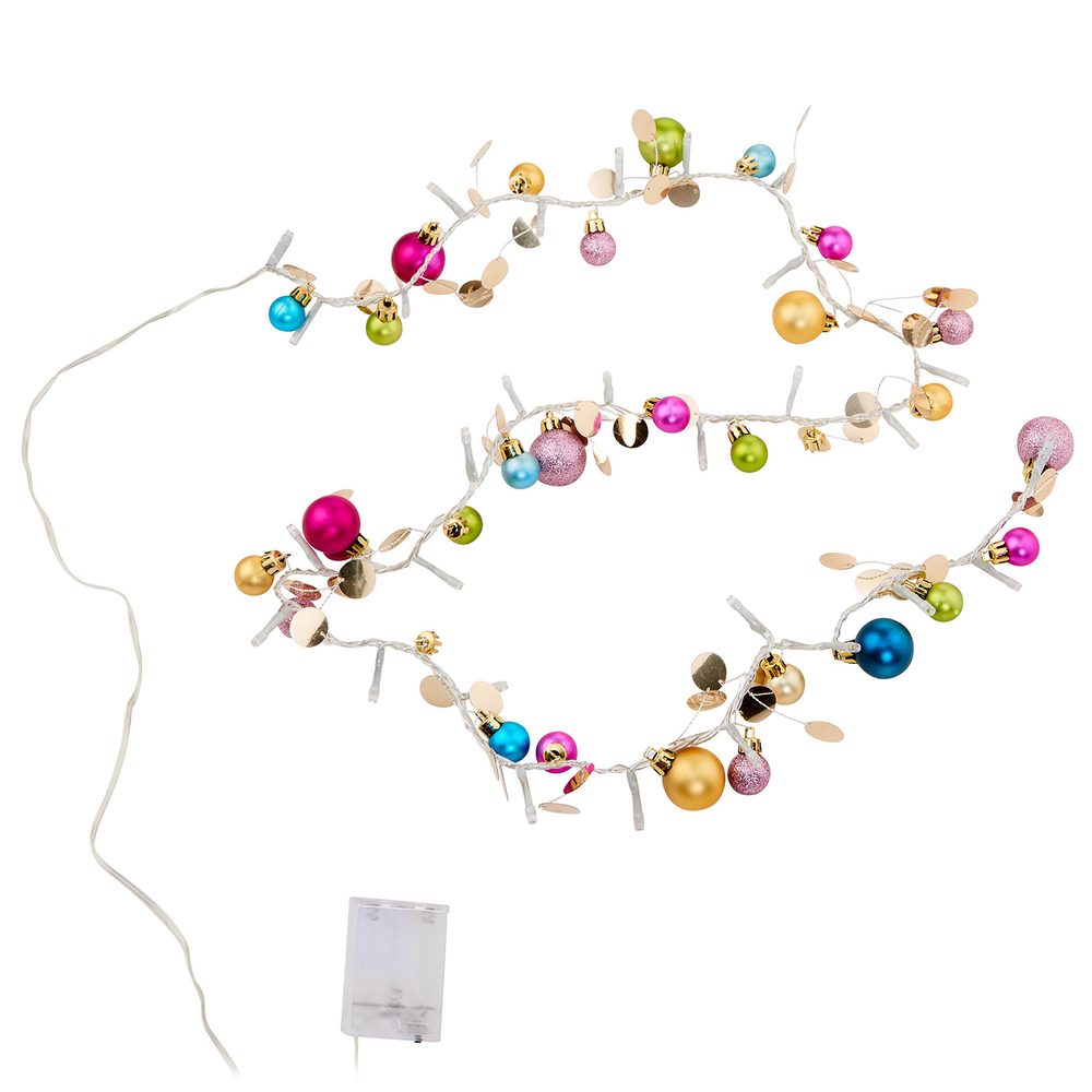 JOLLY LIGHTS LED Světelný řetěz s USB s kuličkami - růžová/modrá