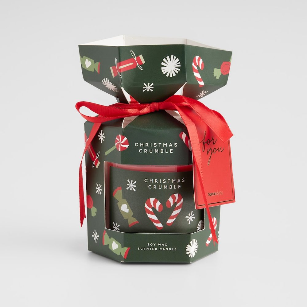 HOME & YOU Vonná svíčka "Christmas Crumble" - tm. zelená