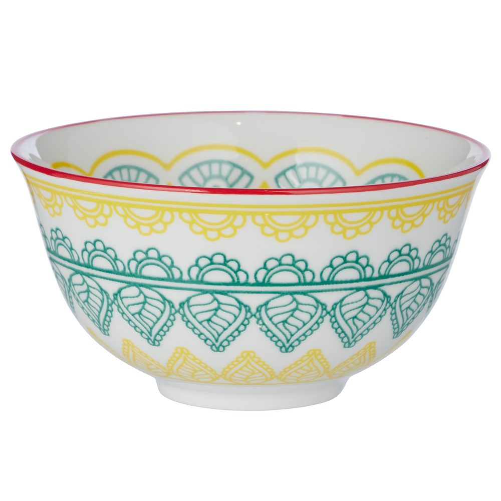 ORNAMENTS Miska 240 ml - žlutá/zelená