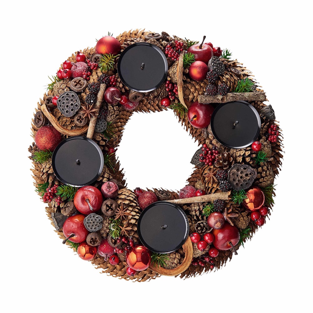 FLORISTA Adventní věnec 37 cm - červená FLORISTA