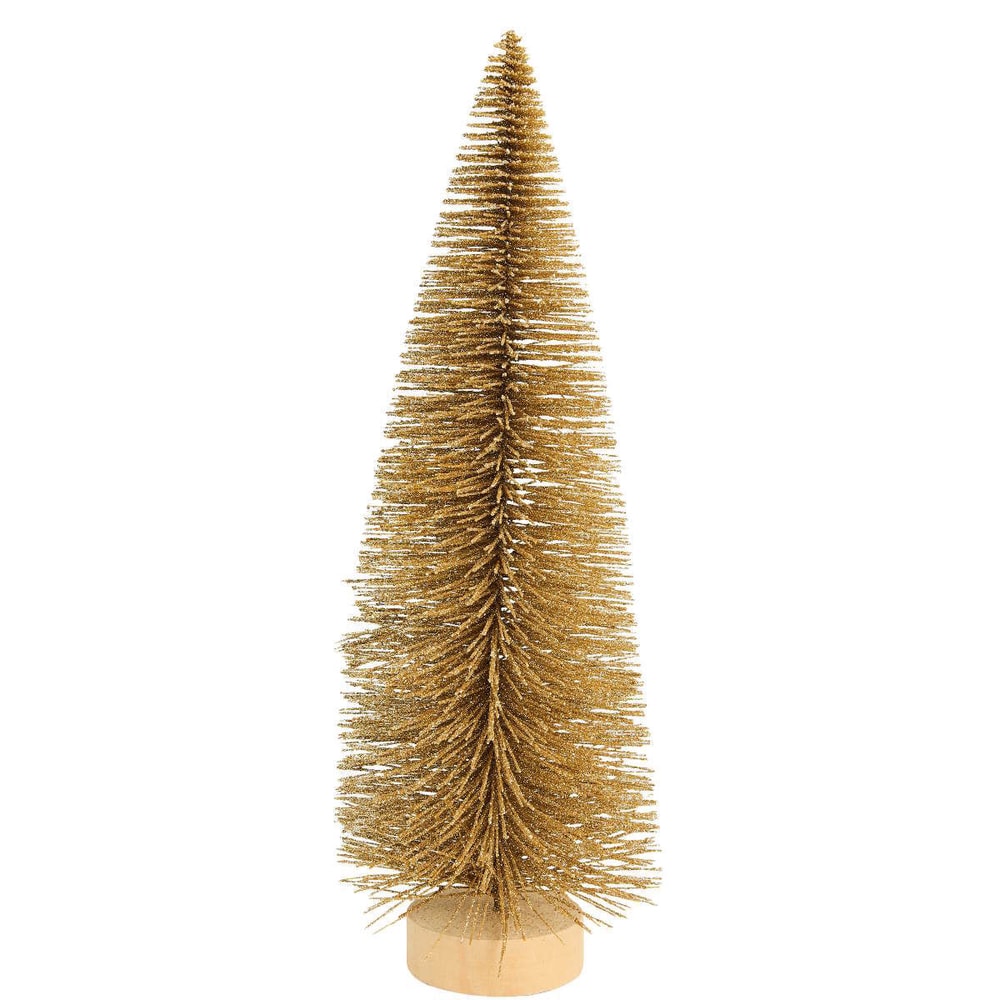 X-MAS Dekorační jedle se třpytkami, 32 cm - zlatá X-MAS