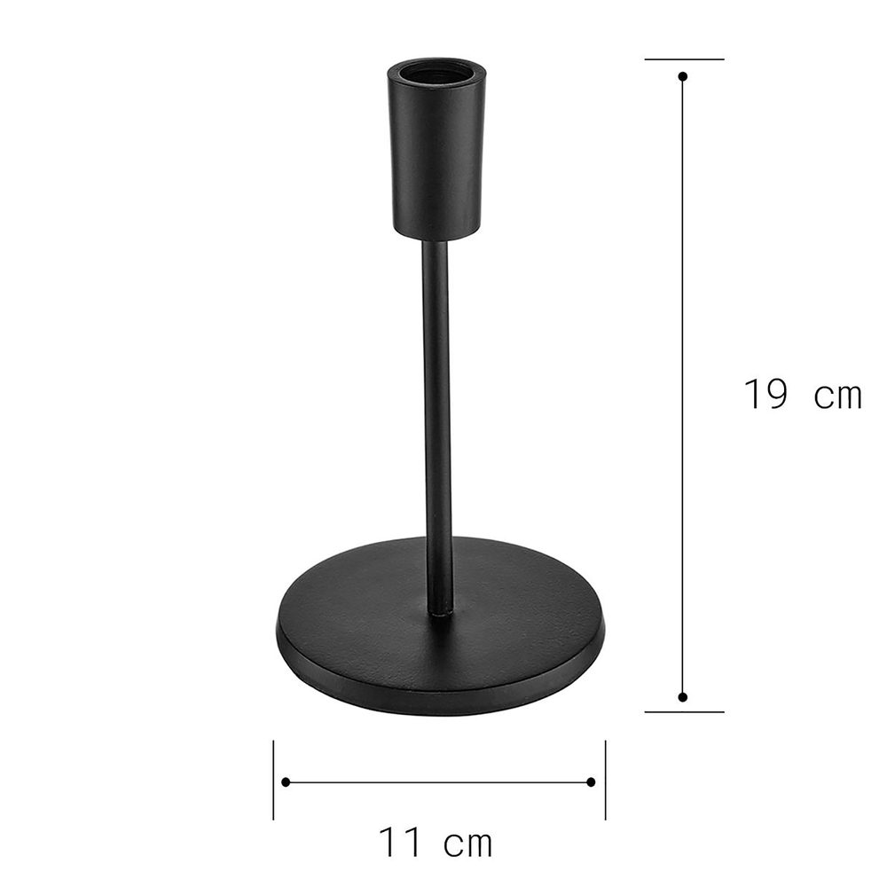 HIGHLIGHT Svícen kovový 19 cm - černá (obrázek 8)