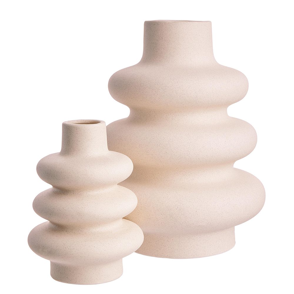 CURVES Váza 24 cm - krémová (obrázek 5)