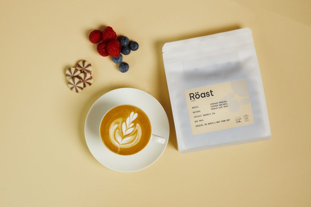 RÖAST Pražená zrnková káva "Brazil Malhada" 200 g