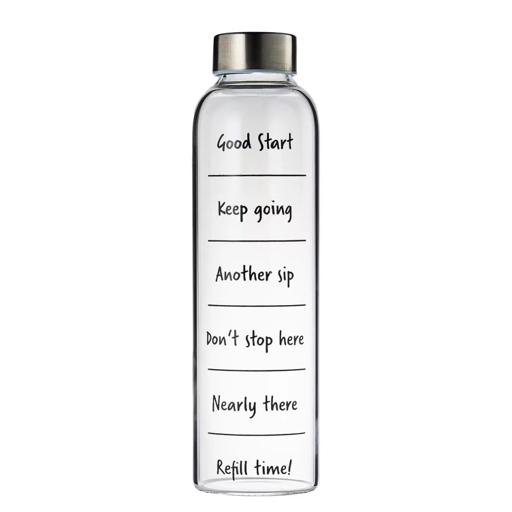Levně FAVORITE Láhev skleněná "Good start" 550 ml