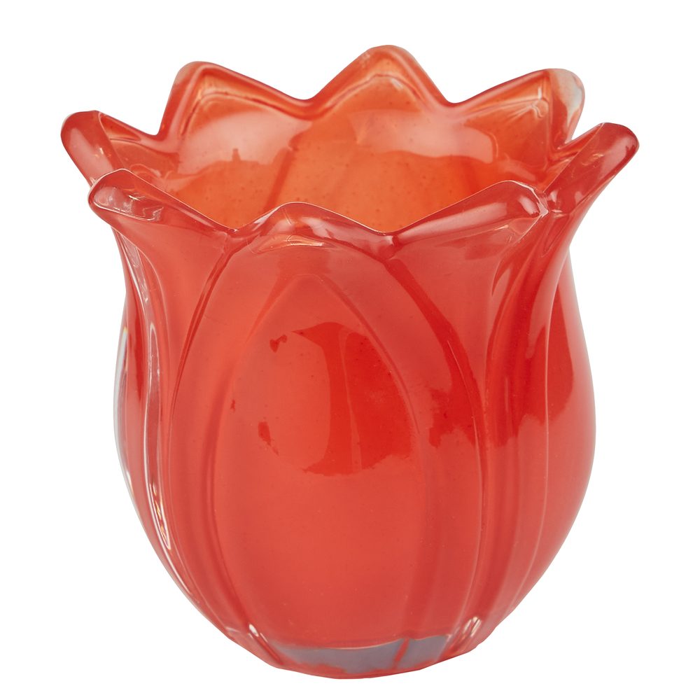 Fotografie TULIP Svícen na čajovou svíčku - červená