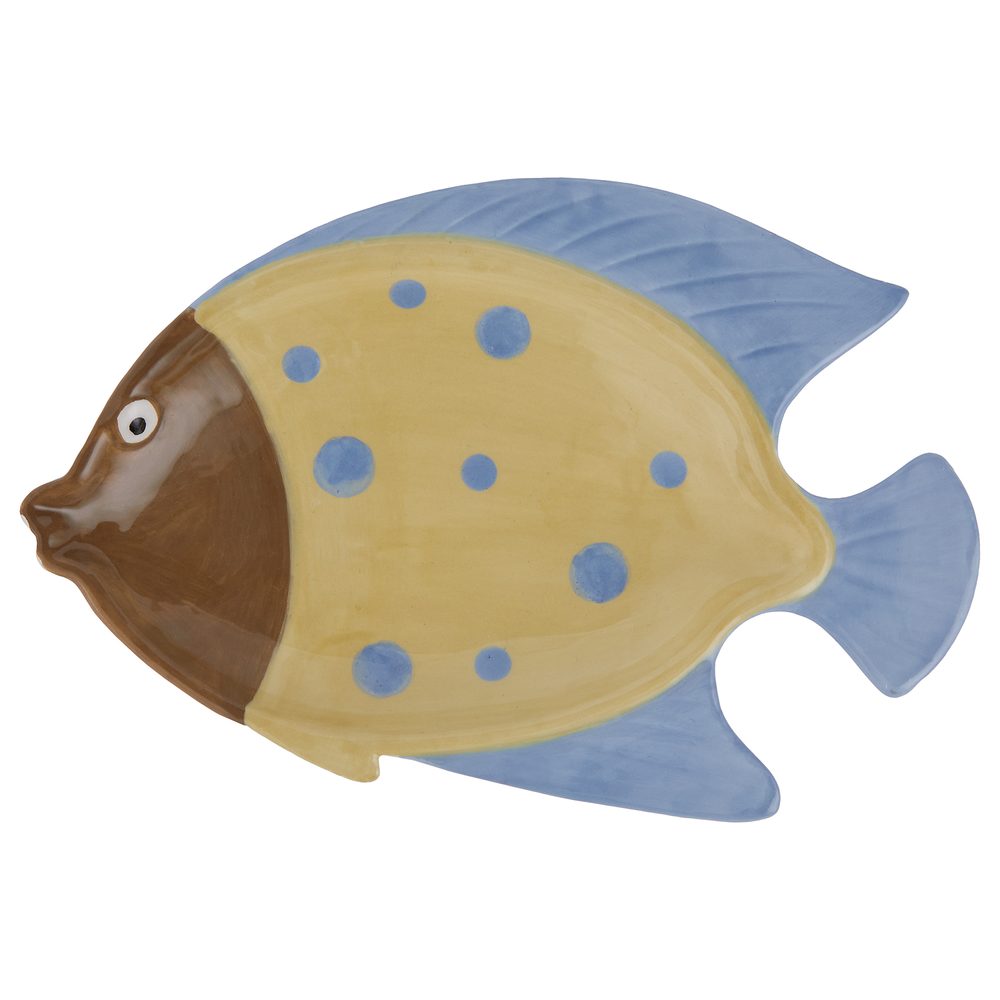 Levně TAVERNA Talíř ryba 18 cm - žlutá