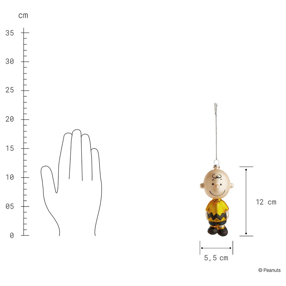 PEANUTS Skleněná ozdoba figurka Charlie Brown (obrázek 4)