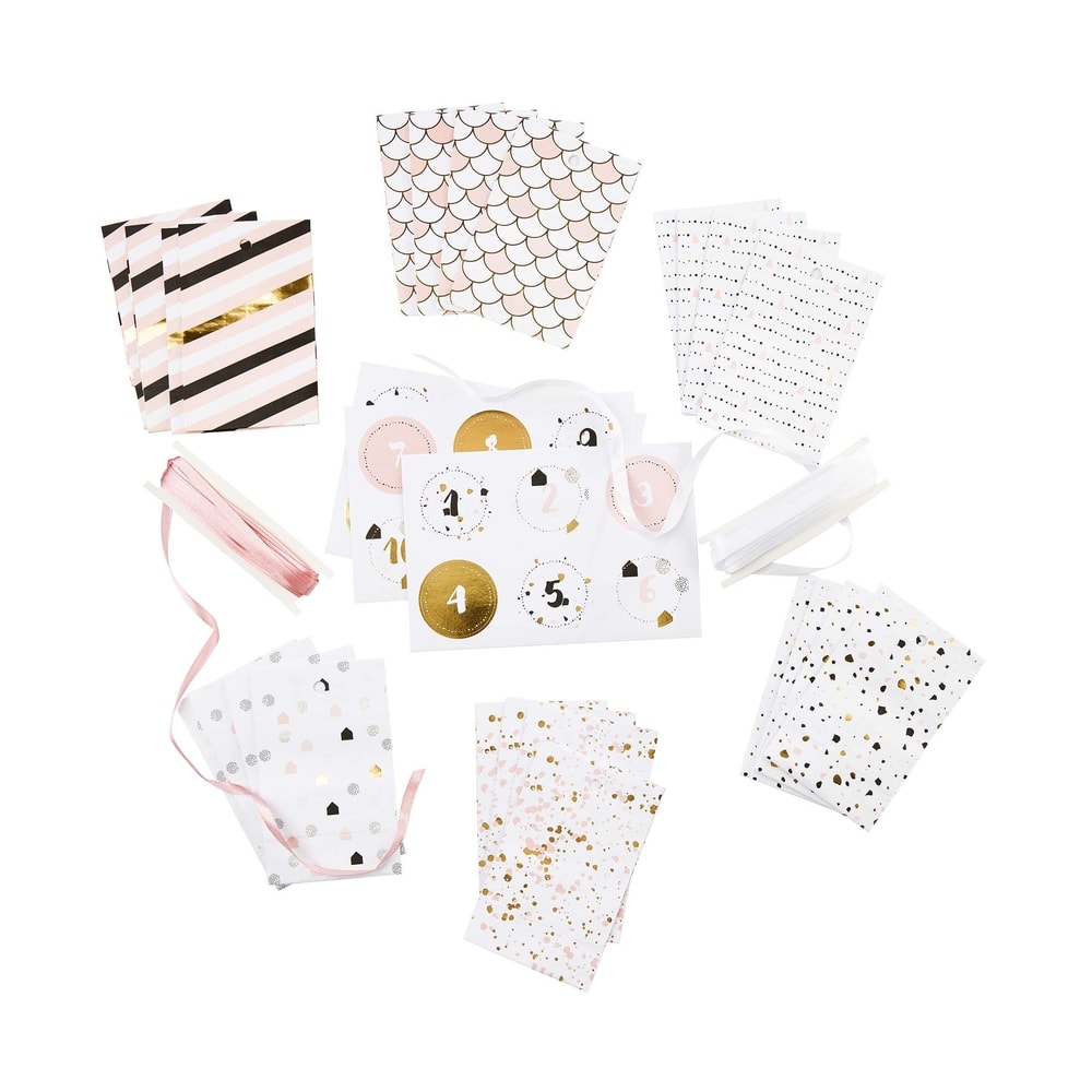 SURPRISE DIY Adventní kalendář set - sv. růžová