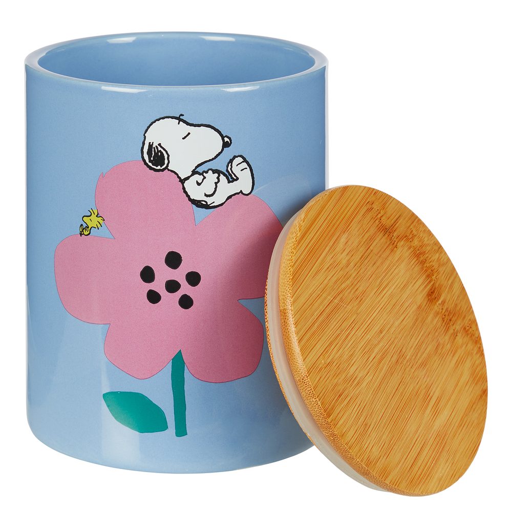 PEANUTS Dóza kytka velká - modrá (obrázek 3)