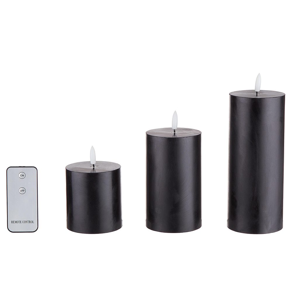 NORDIC LIGHT LED Svíčky 3 ks - černá (obrázek 7)
