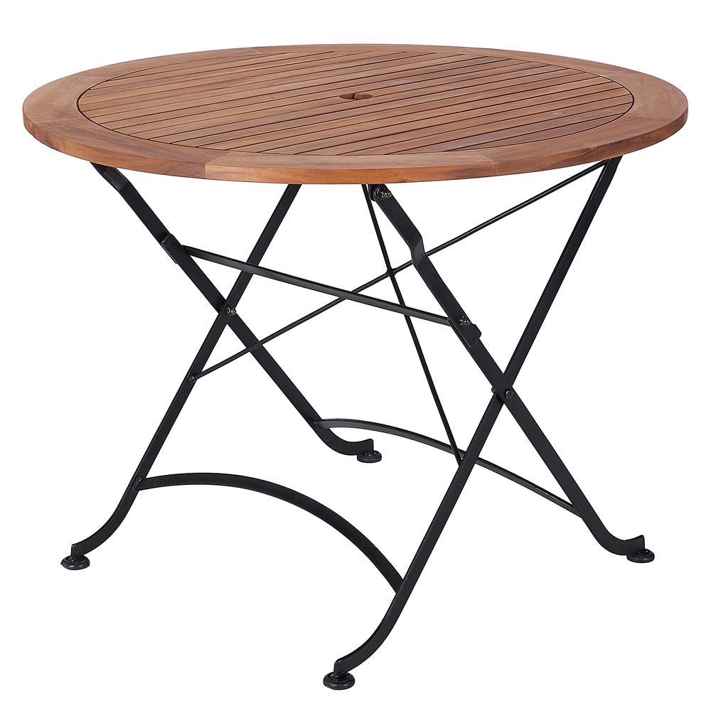 PARKLIFE Stůl kulatý 100 cm - hnědá/černá