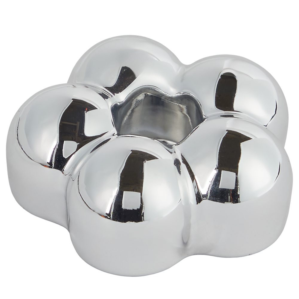 BLOOM Svícen na dlouhou svíčku - stříbrná