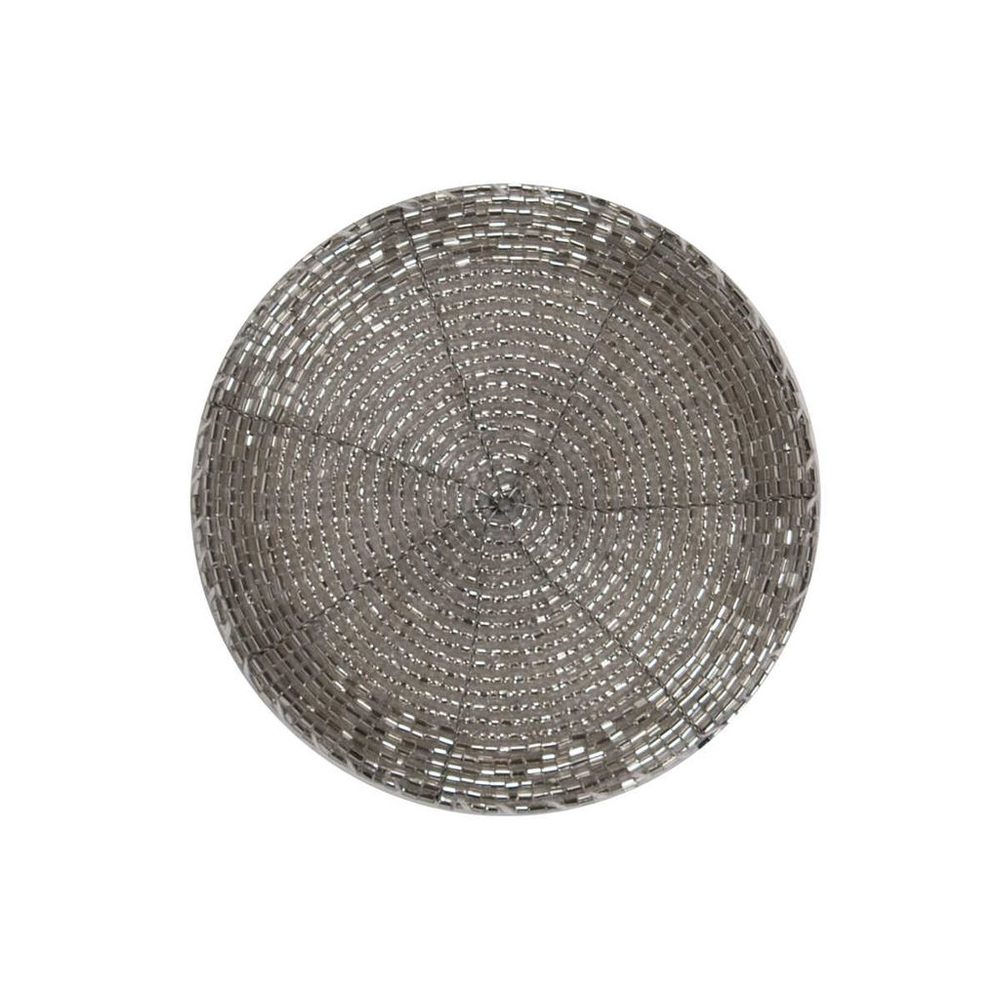 SHINE ON Podtácek 10 cm - stříbrná