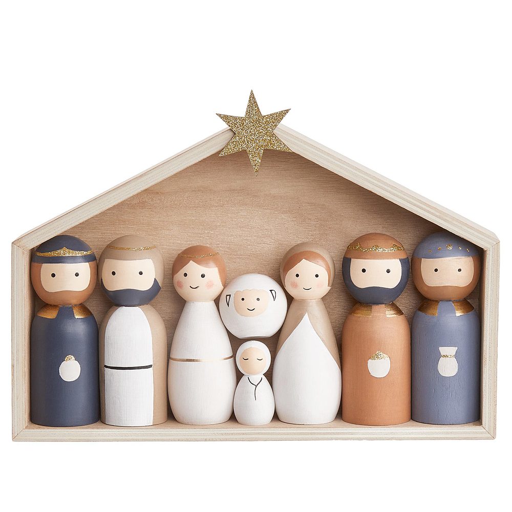 X-MAS Dřevěný betlém 9 dílů (obrázek 3)