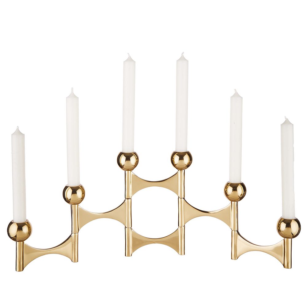 VARIATION Svícen skládací - zlatá