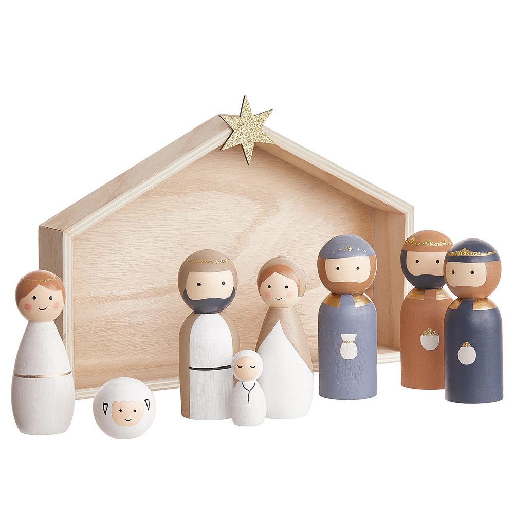 X-MAS Dřevěný betlém 9 dílů (obrázek 4)