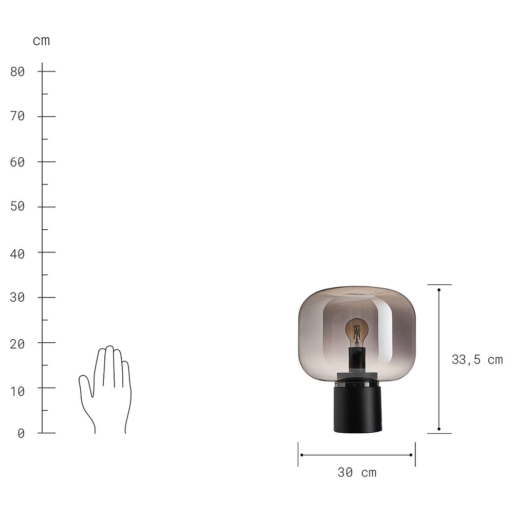 RUNA Stolní lampa 30 cm - černá (obrázek 10)